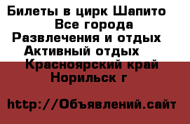 Билеты в цирк Шапито. - Все города Развлечения и отдых » Активный отдых   . Красноярский край,Норильск г.